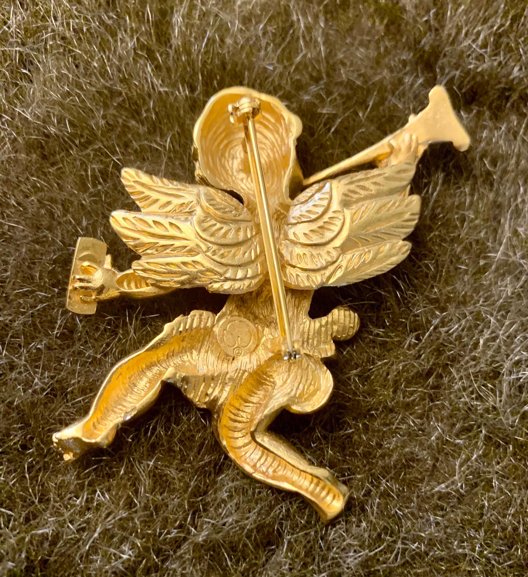 Art Nouveau St. John Cherub Angel Sold Out Edition Pin/Brooch For Sale