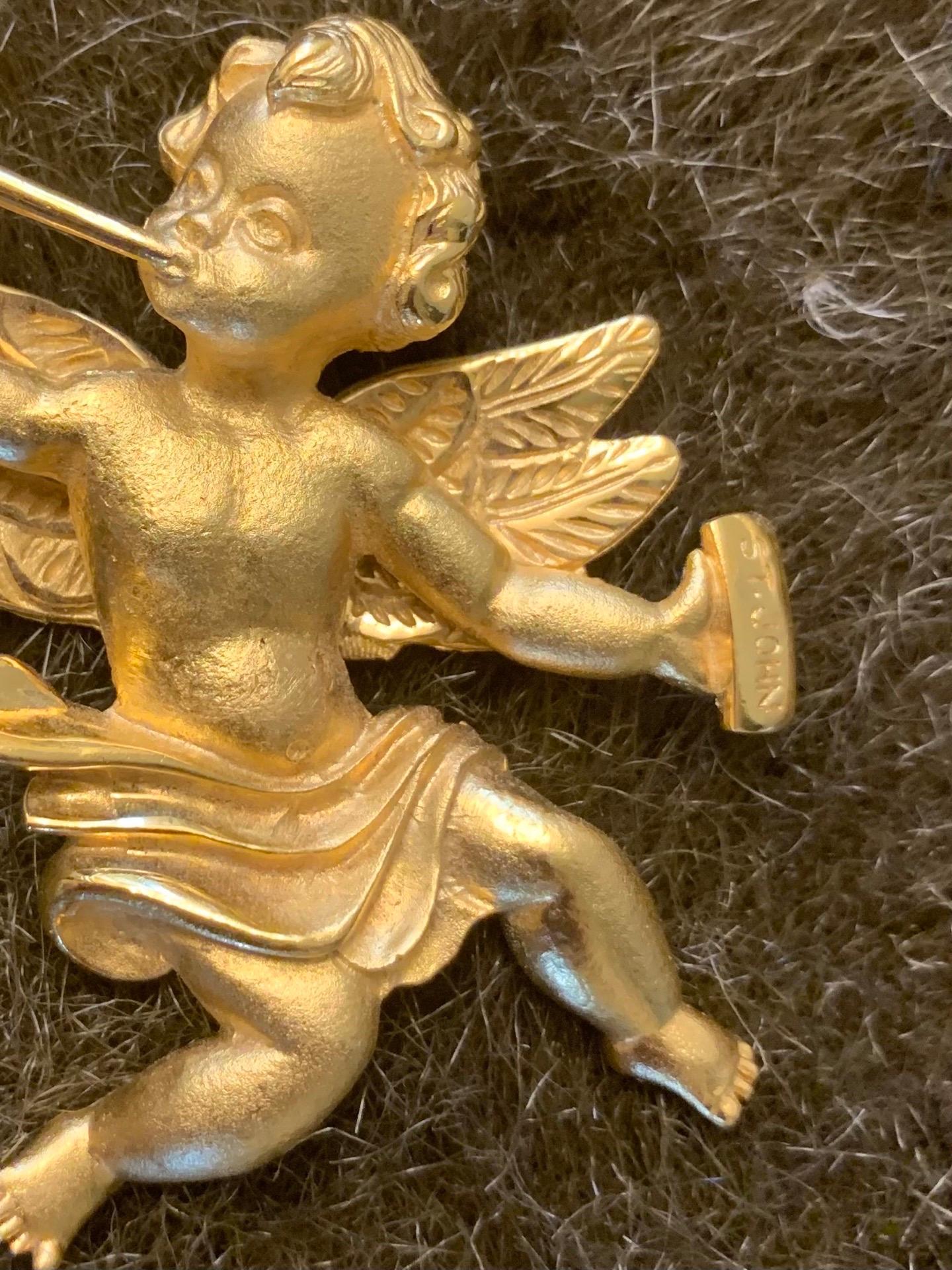 Women's or Men's St. John Cherub Angel Sold Out Edition Pin/Brooch For Sale