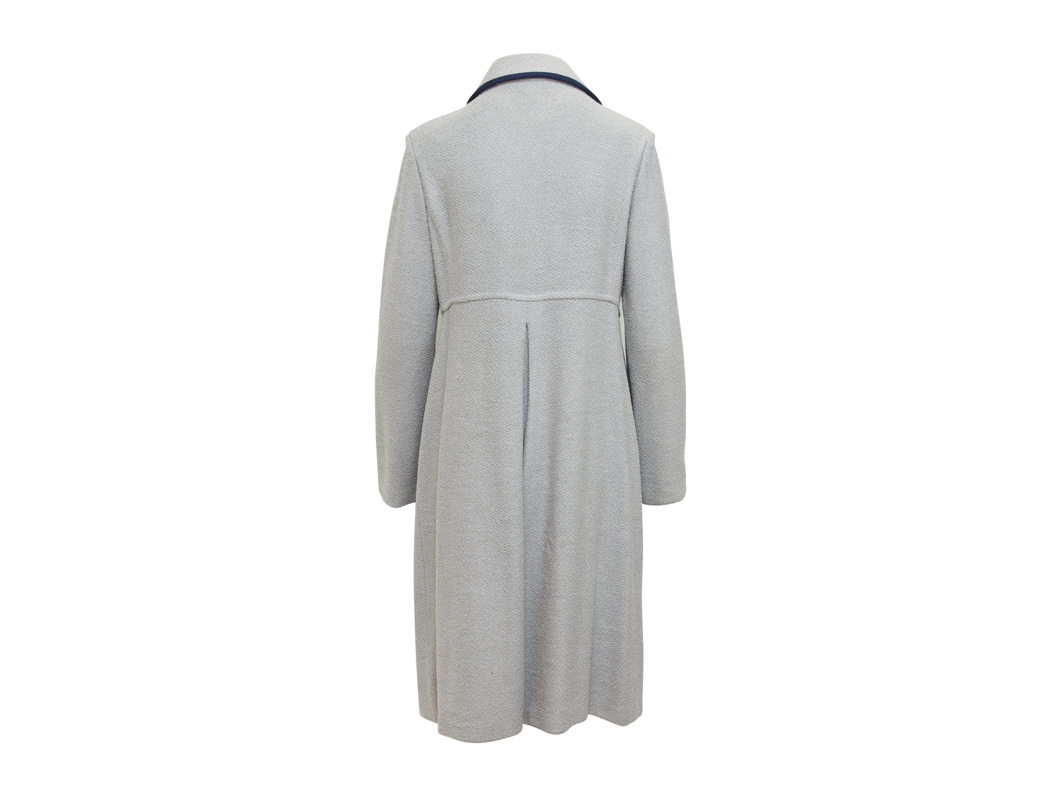St. John Collection Grey Long Coat In Good Condition In New York, NY