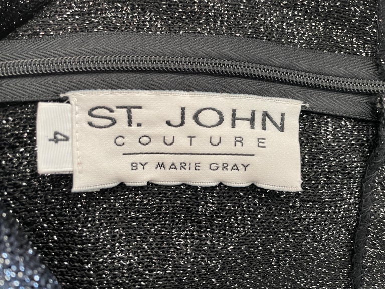 St John Couture by Marie Gray Vintage Halter Dress with Matching Belt