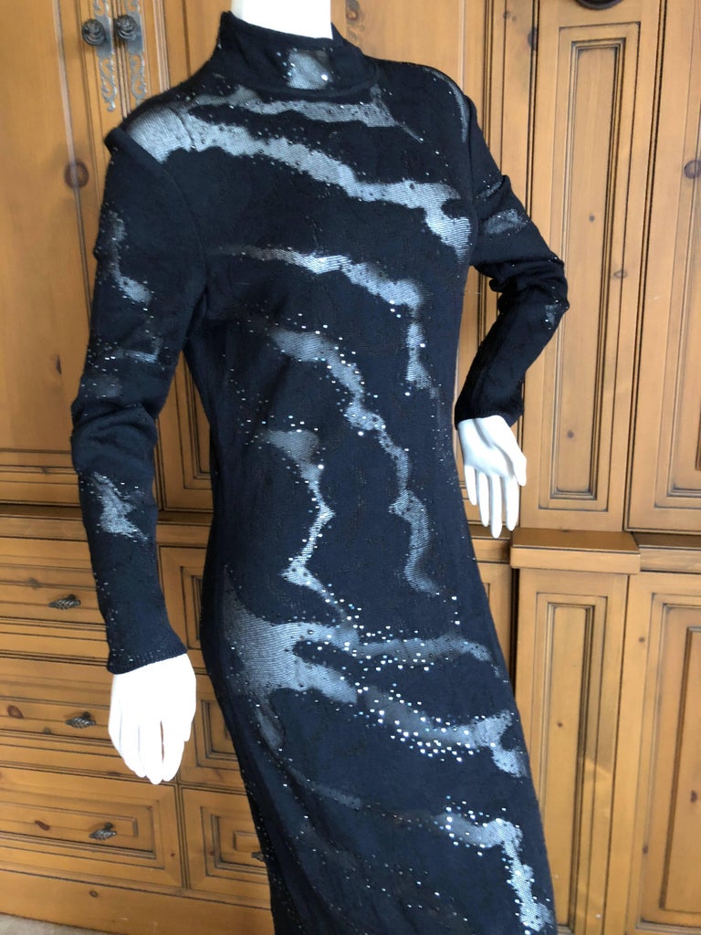 St John Couture By Marie Gray Vintage Sexy Sheer Crystal Studded