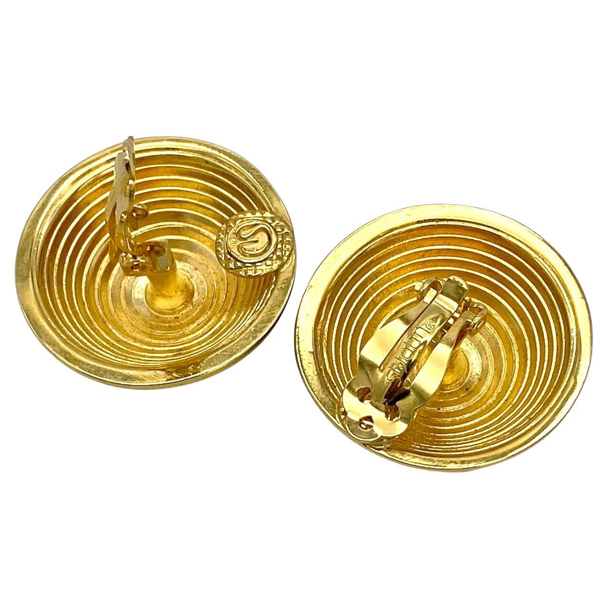 St. John Enamel Clip Earrings For Sale 3
