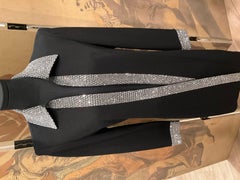 St. John Evening Black Rhinestone Trimmed Coat