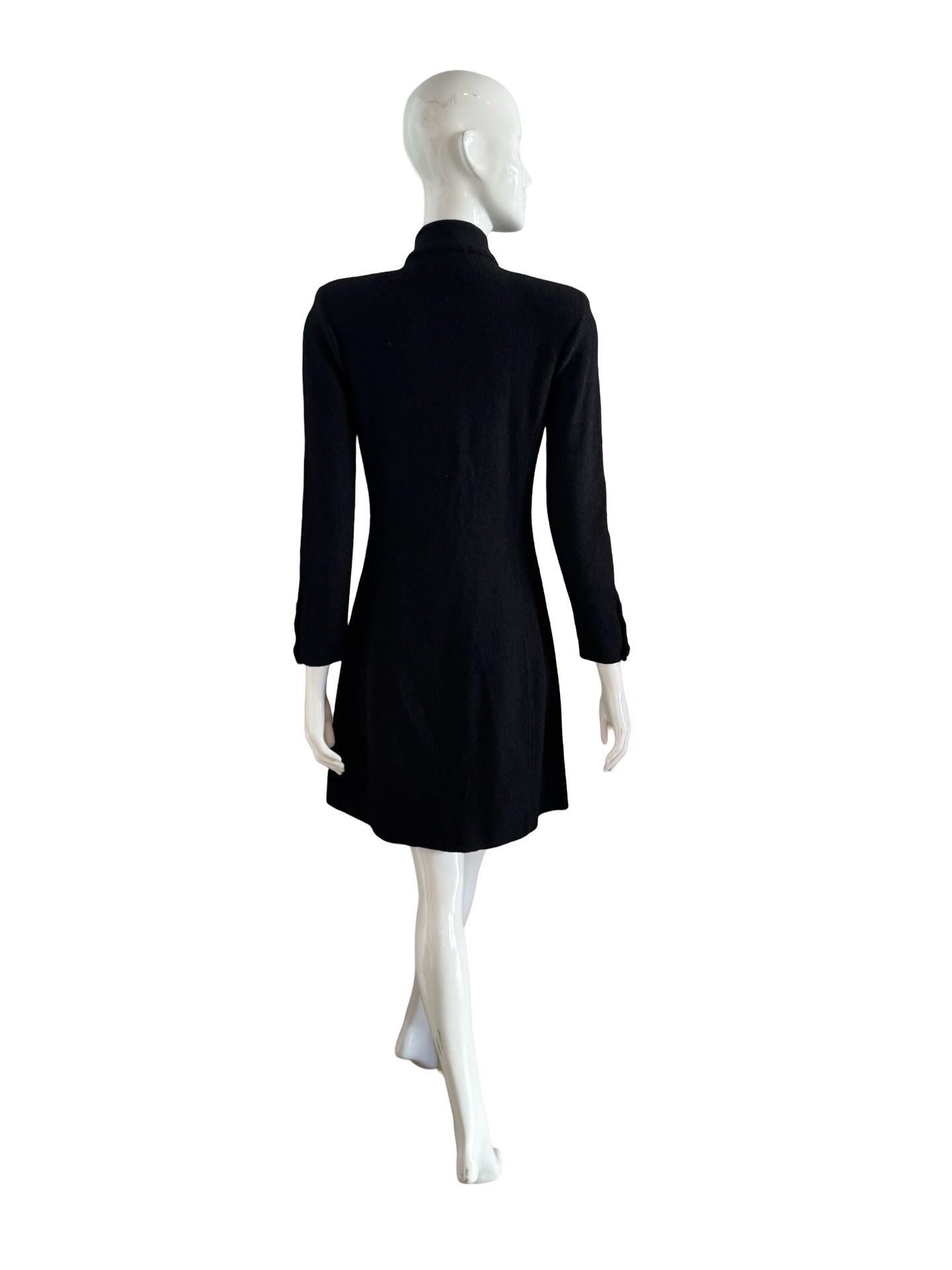 De las mujeres St John Vestido de punto negro de manga larga en venta