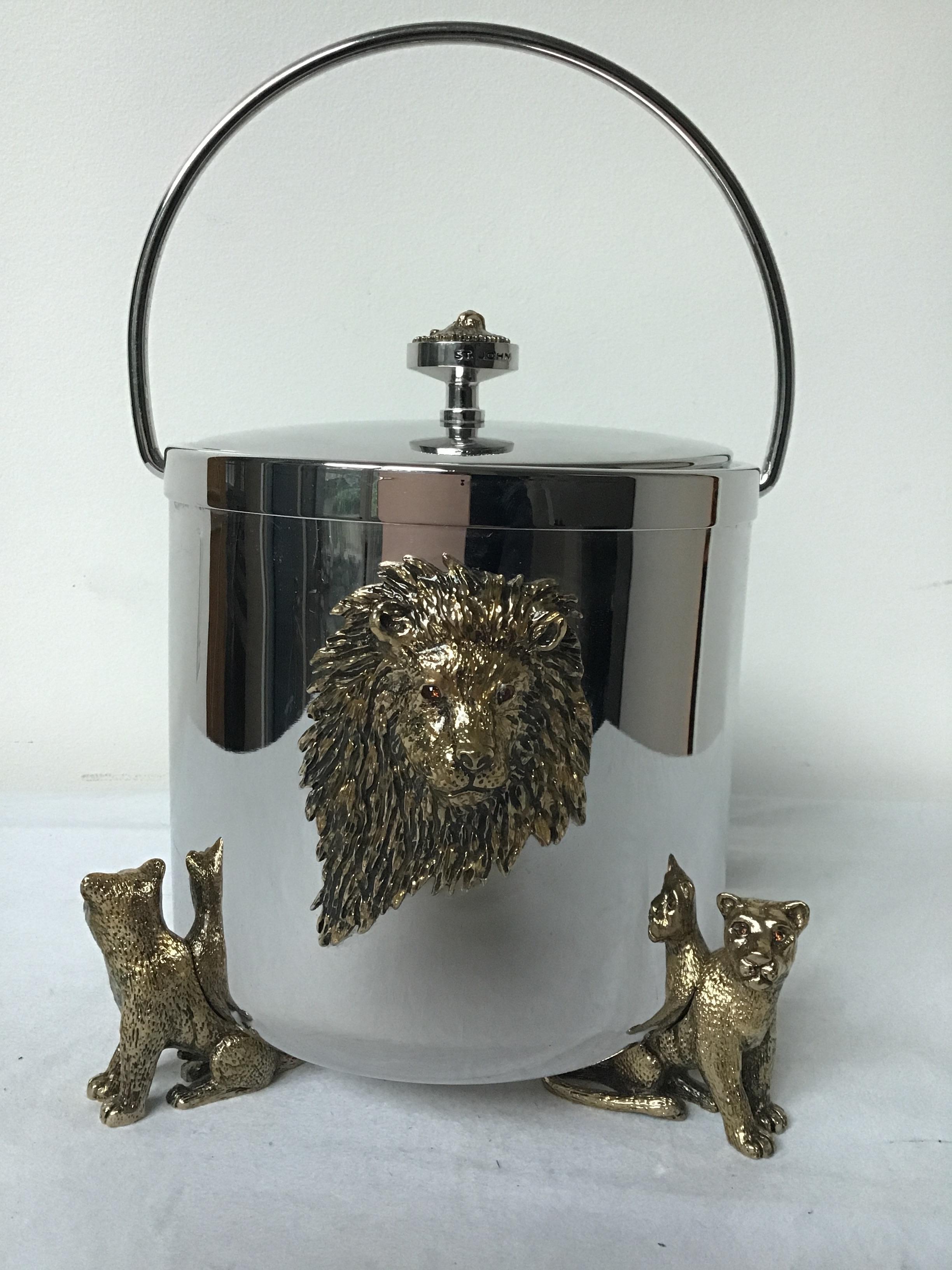 vintage metal ice bucket