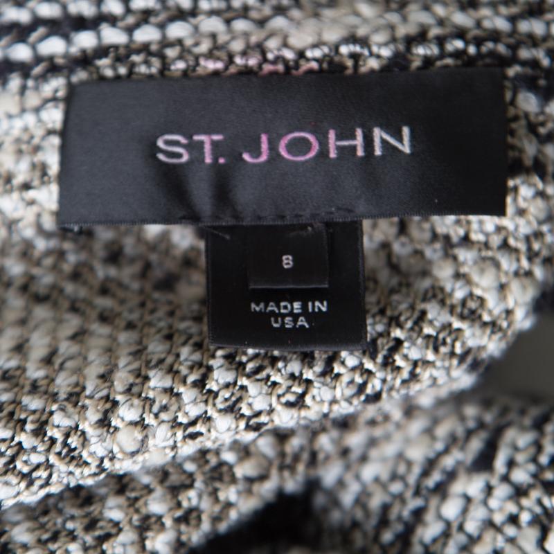 ST. John Multicolor Textured Jacket M In Good Condition In Dubai, Al Qouz 2