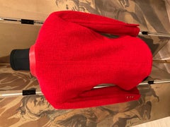 Giacca rossa di St. Johns con finiture in pelle