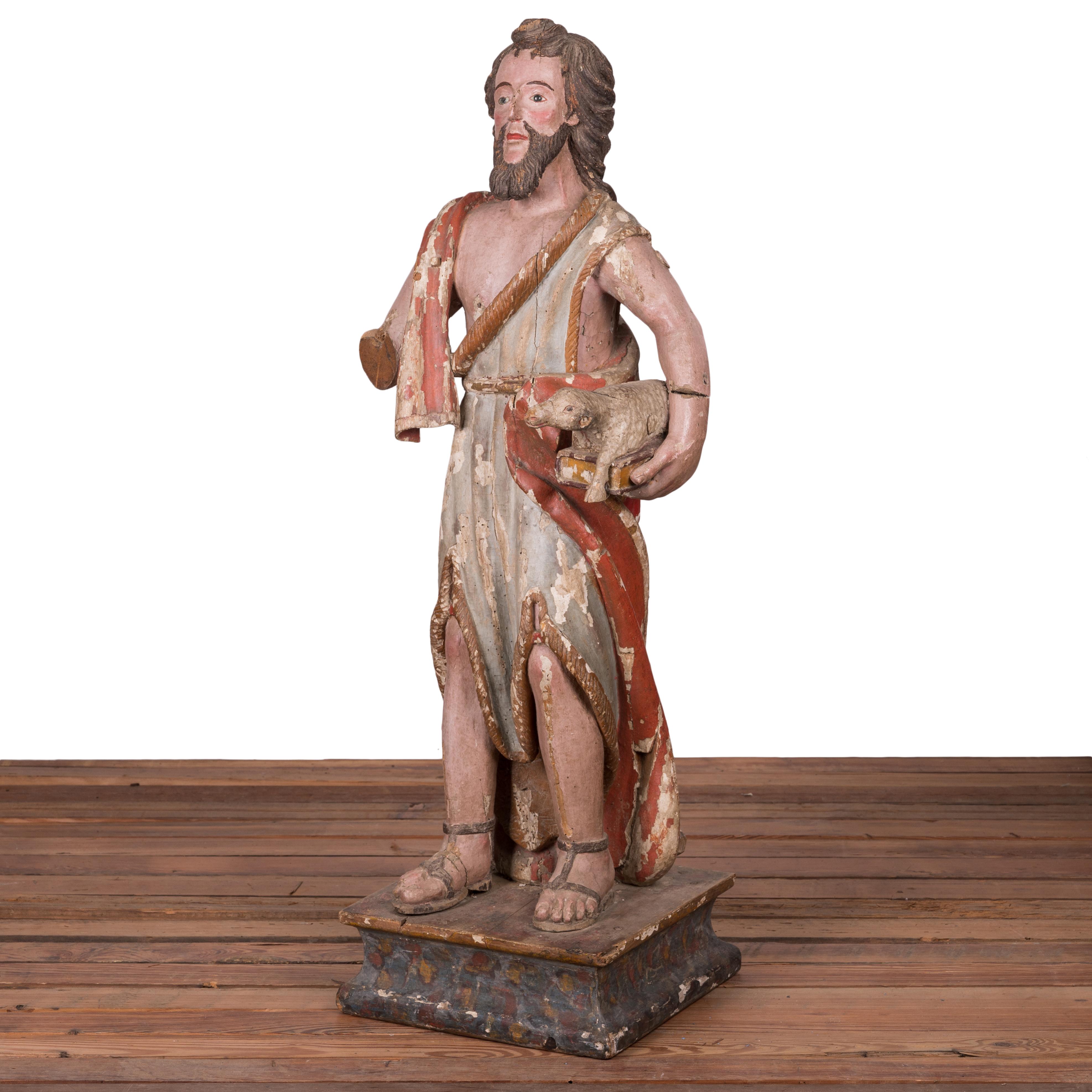 St. John Santos-Skulptur, 18. Jahrhundert (Barock) im Angebot