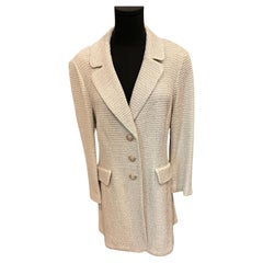 St. John Silver Metallic Coat New with Tags