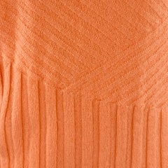 ST. JOHN Size S Orange Ribbed Sleeveless Casual Top