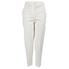 St. John Weiße maßgeschneiderte schlanke Hose Größe S