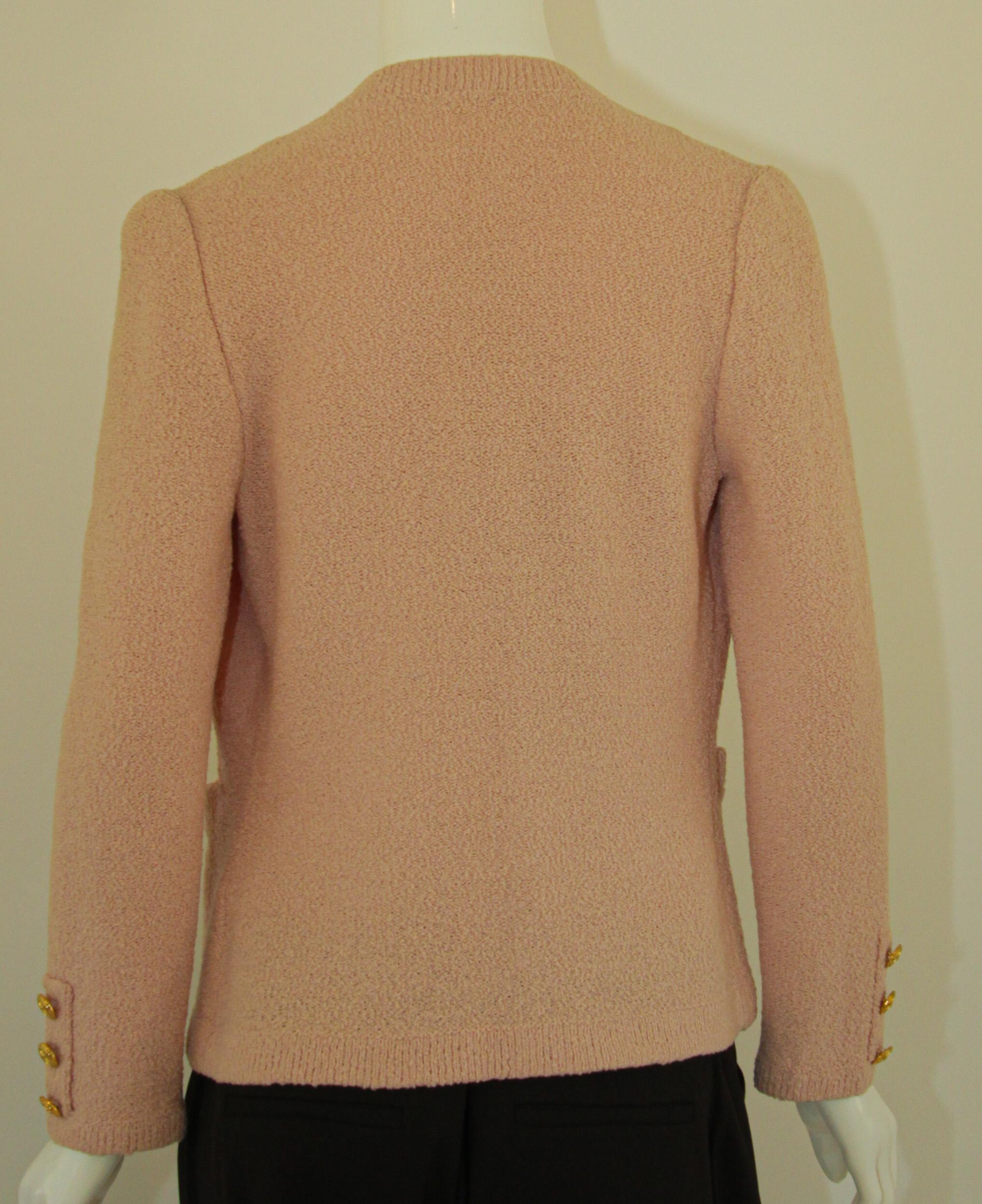 St. John Women Pink Blush Cardigan Sweater Classic Chic For Sale 1