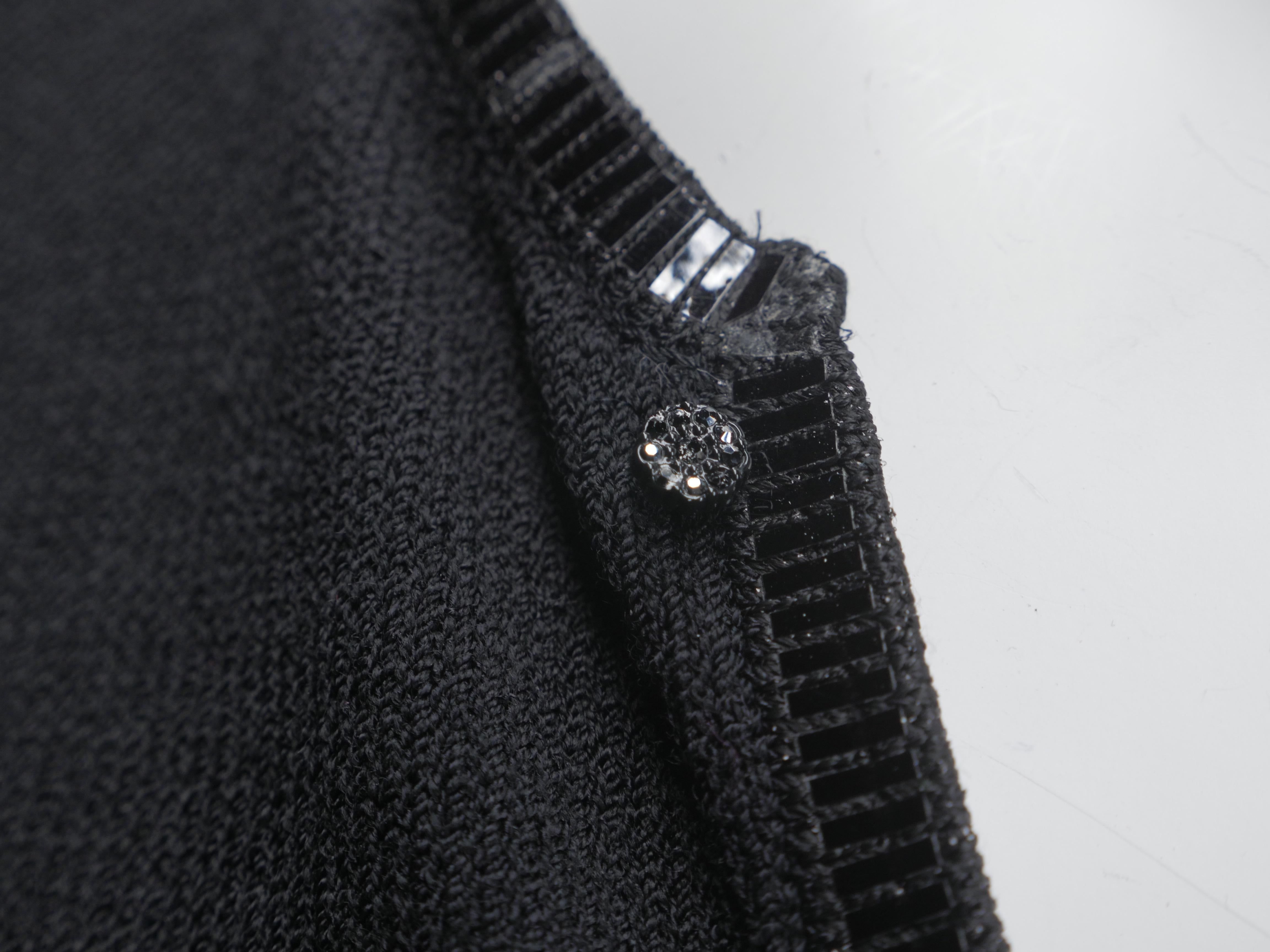 St John Women's Size 8 Black Knit Cardigan  9
