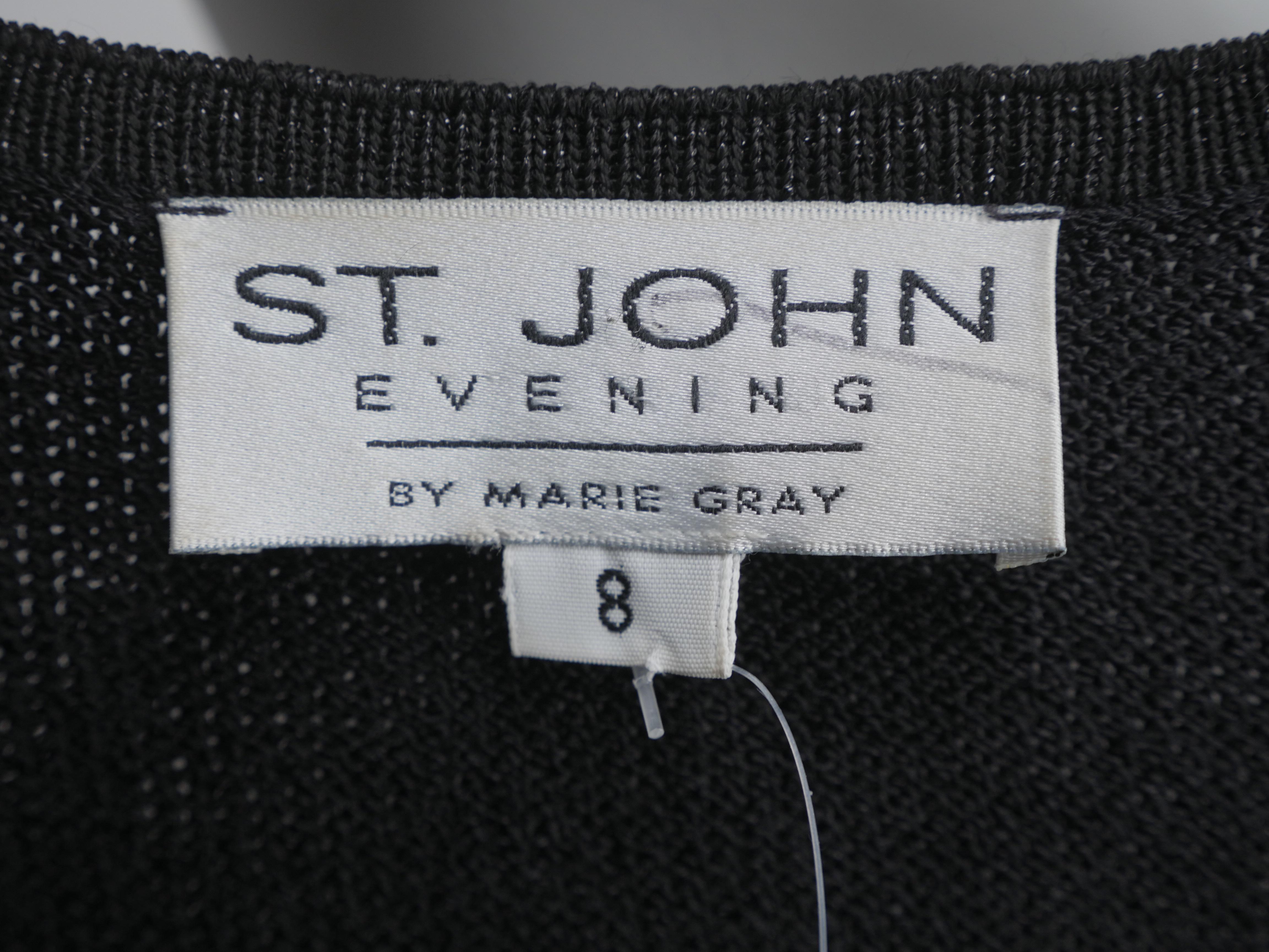 St John Women's Size 8 Black Knit Cardigan  10