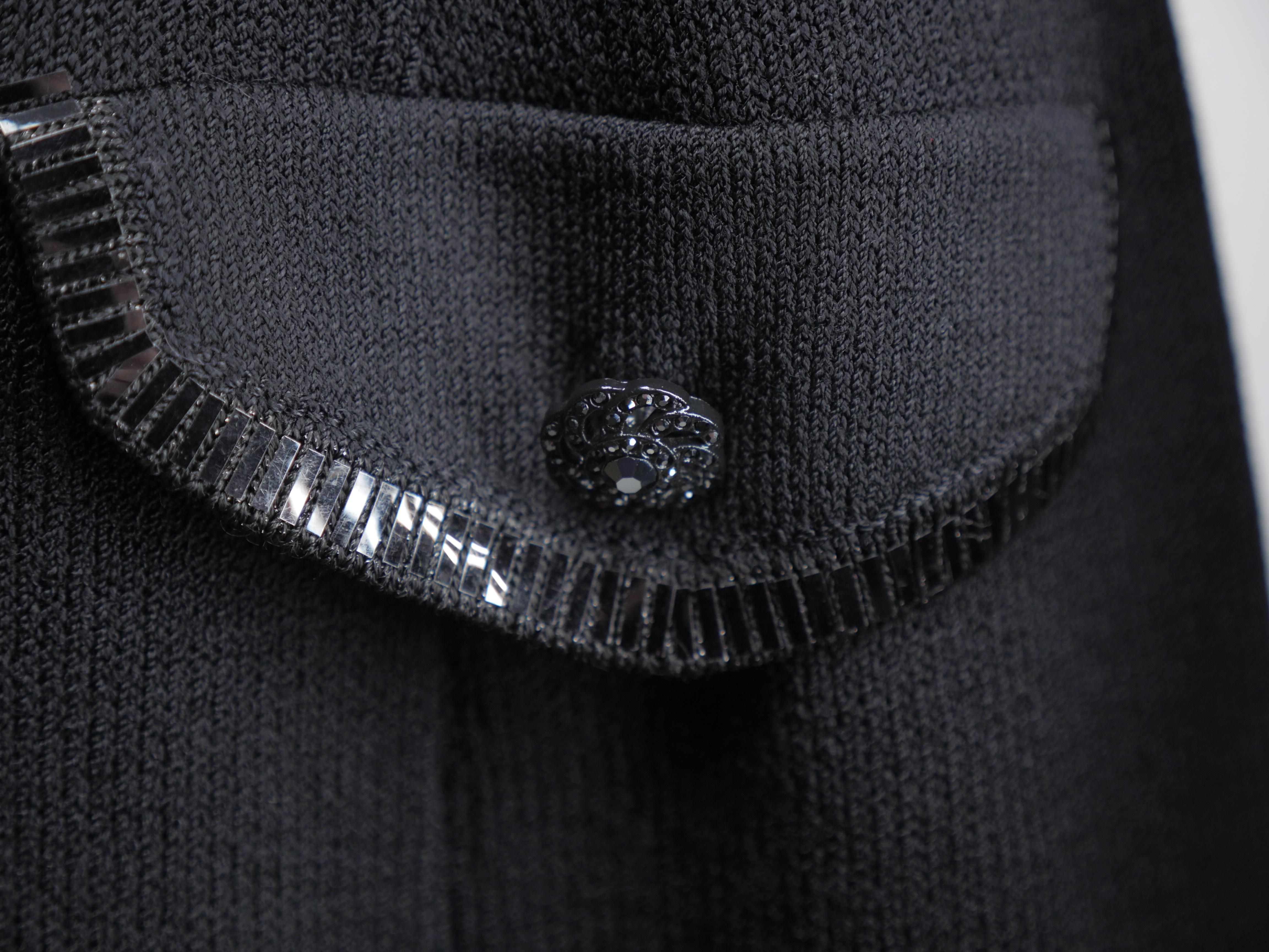St John Women's Size 8 Black Knit Cardigan  1
