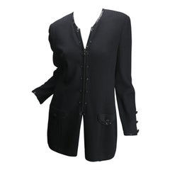 St John Women's Size 8 Black Knit Cardigan 