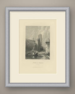 St. Lawrence Church, Rotterdam, Steel Engraving after G. Balmer, circa 1860