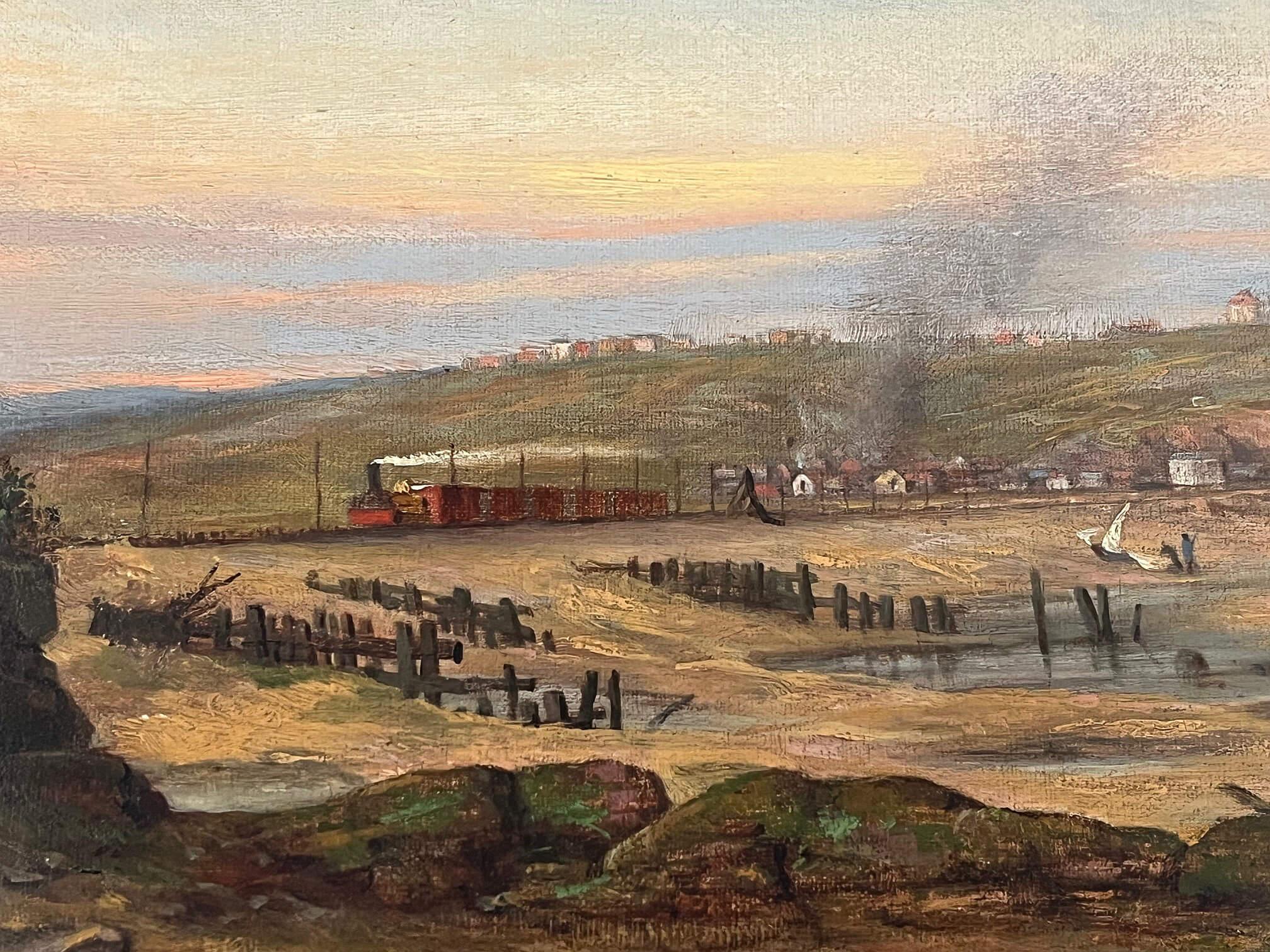 19th Century 'St. Leonard's-on-Sea Looking East', Oil on Canvas by Thomas Ross, England, 1878 For Sale