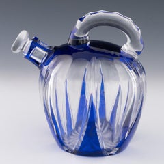 St Louis Art Deco Decanter Set with Eight Glasses