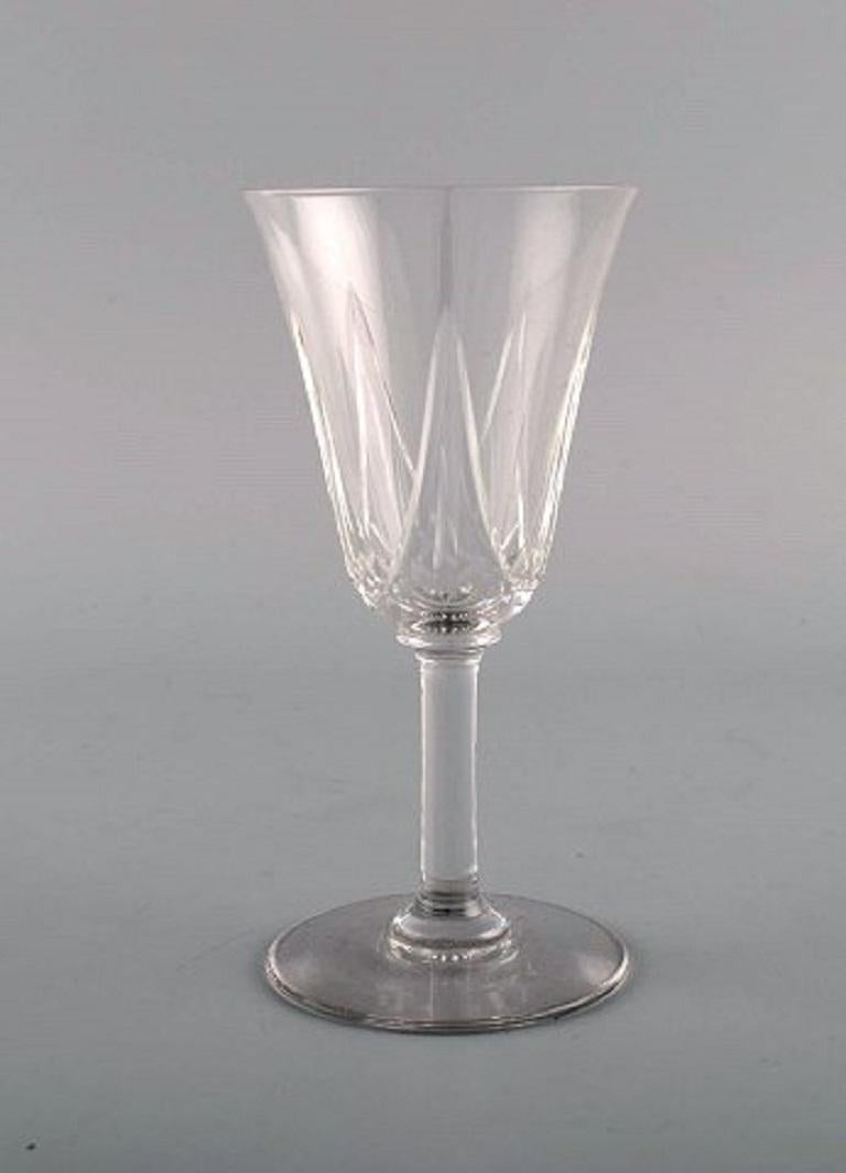 Art Deco St. Louis, Belgium, 13 Glasses in Mouth Blown Crystal Glass, 1930s-1940s For Sale