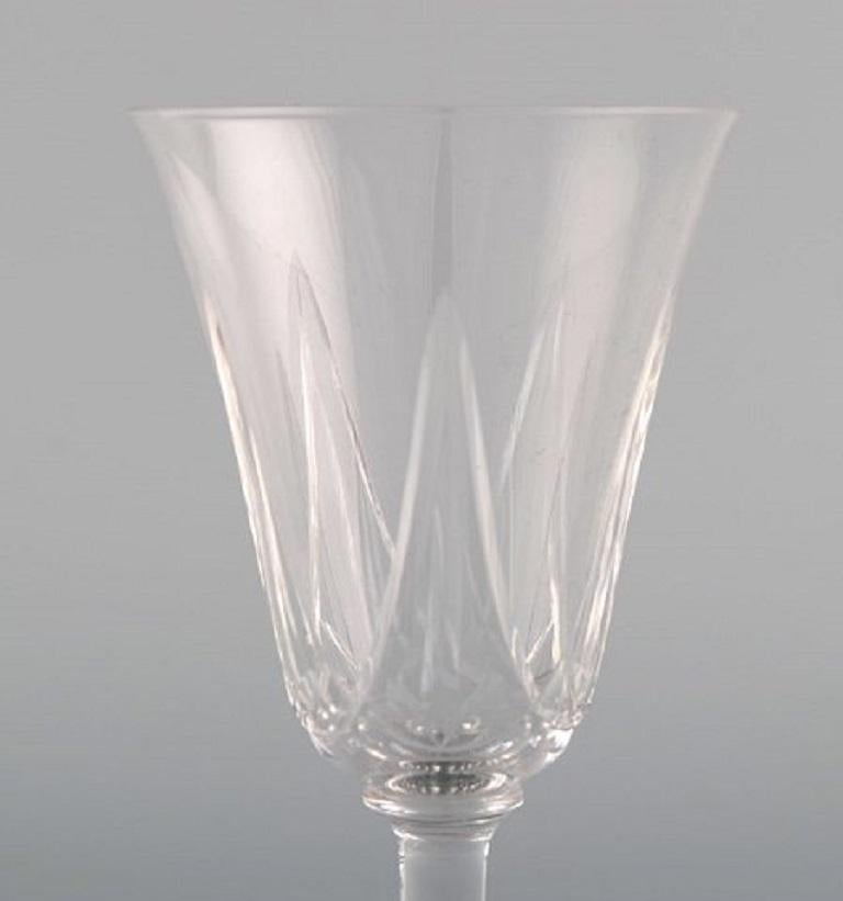 Belgian St. Louis, Belgium, 13 Glasses in Mouth Blown Crystal Glass, 1930s-1940s For Sale