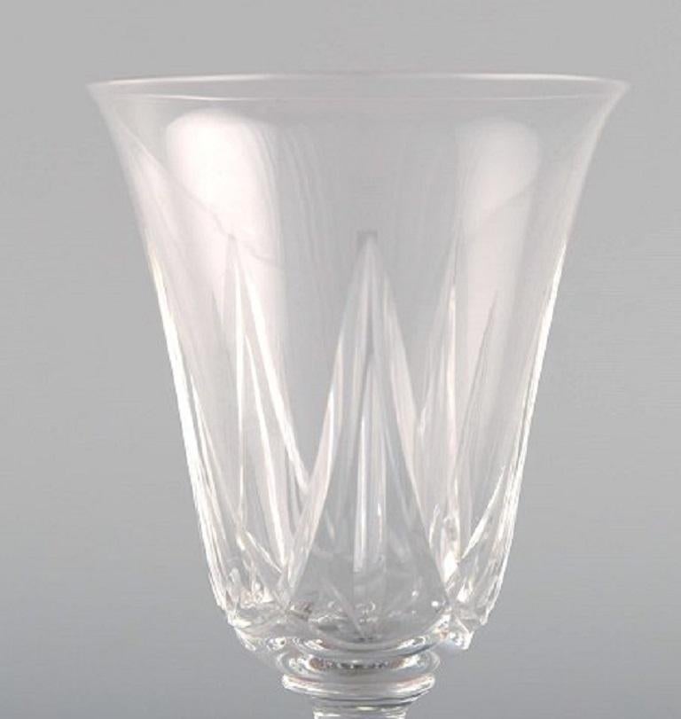 Art Deco St. Louis, Belgium, 19 Glasses in Mouth Blown Crystal Glass, 1930s-1940s For Sale