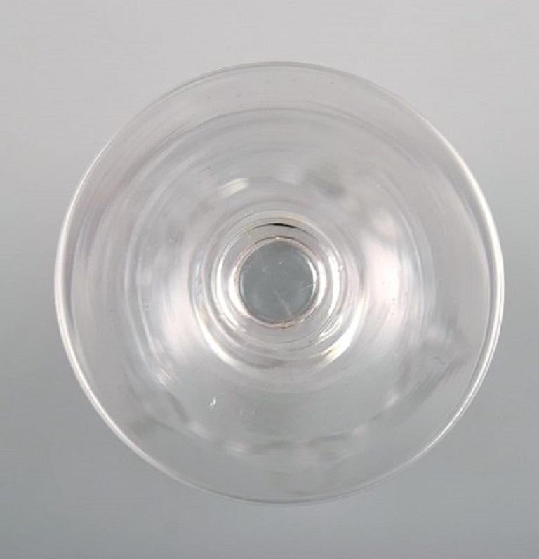 Belgian St. Louis, Belgium, 19 Glasses in Mouth Blown Crystal Glass, 1930s-1940s For Sale