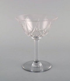 St. Louis, Belgium, Twelve Champagne Glasses in Mouth-Blown Crystal Glass