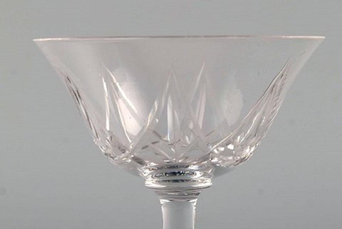 Belgian St. Louis, Belgium, Twelve Champagne Glasses in Mouth-Blown Crystal Glass For Sale