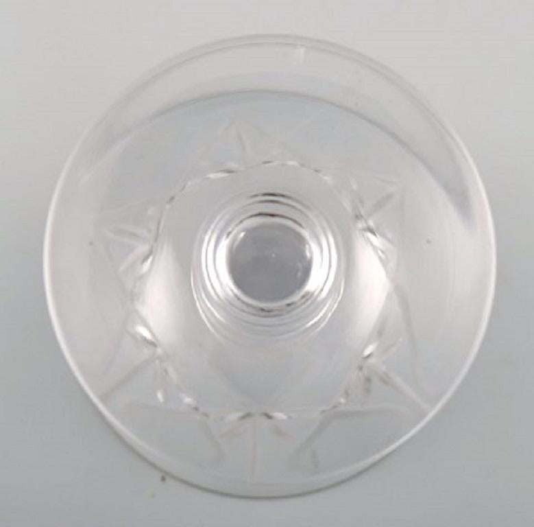 St. Louis, Belgium, Twelve Champagne Glasses in Mouth-Blown Crystal Glass In Excellent Condition For Sale In Copenhagen, DK