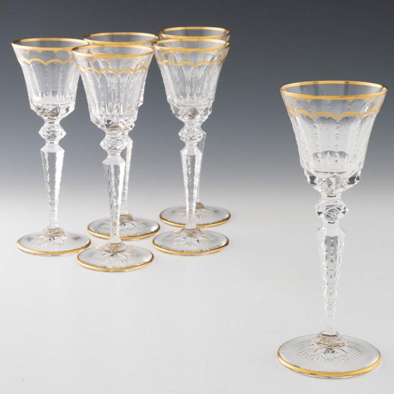 Pichet St Louis Claret avec six verres à vin Motif Excellence Bon état - En vente à Tunbridge Wells, GB