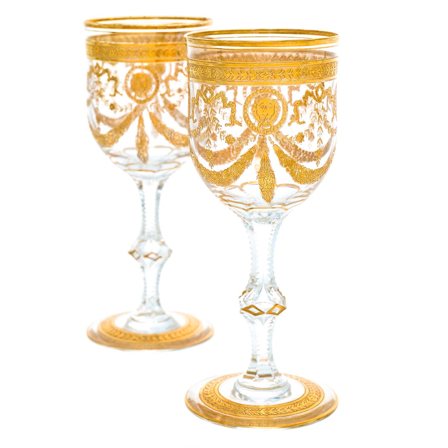 French St. Louis Congress Cordial Goblets For Sale