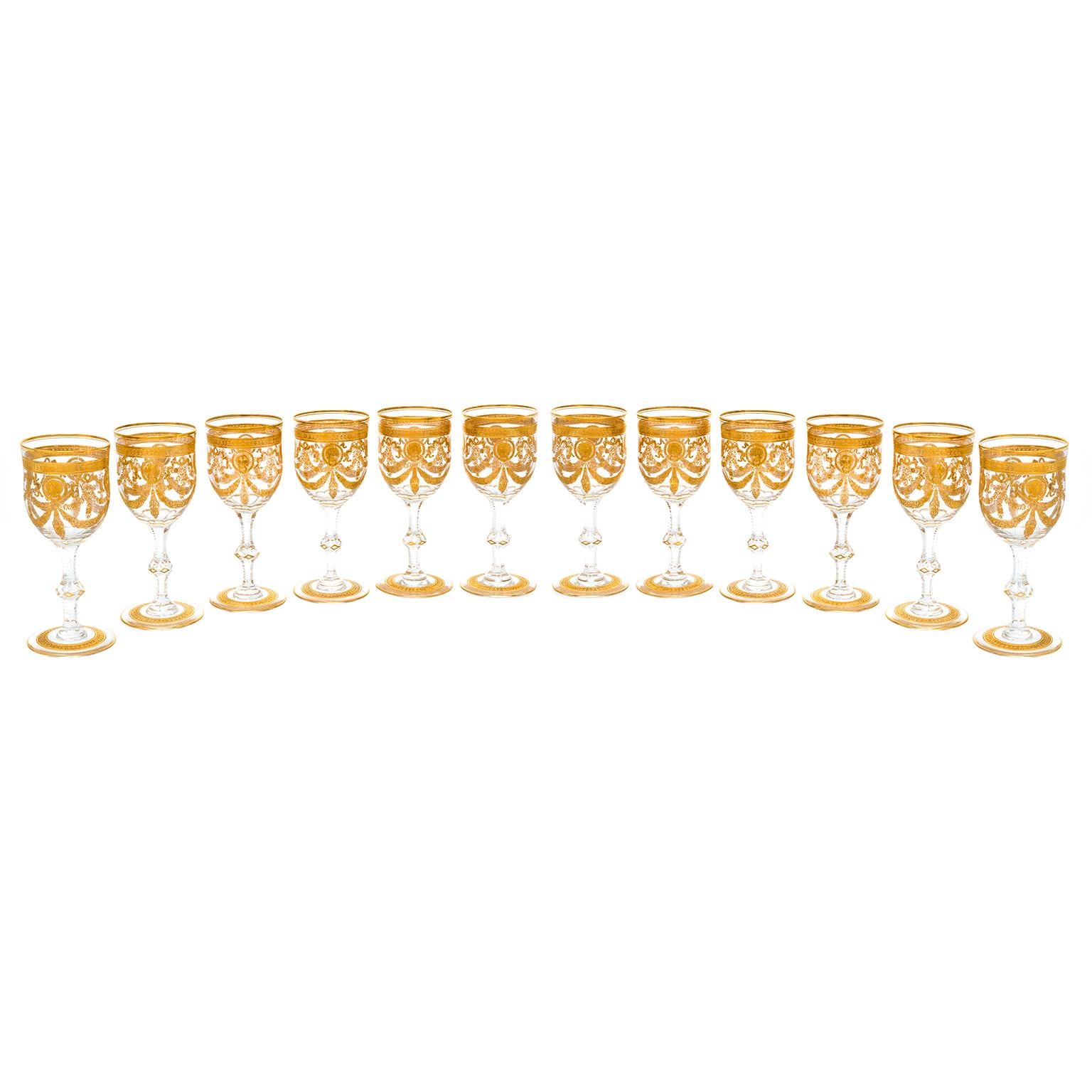 French St. Louis Congress Wine Goblets