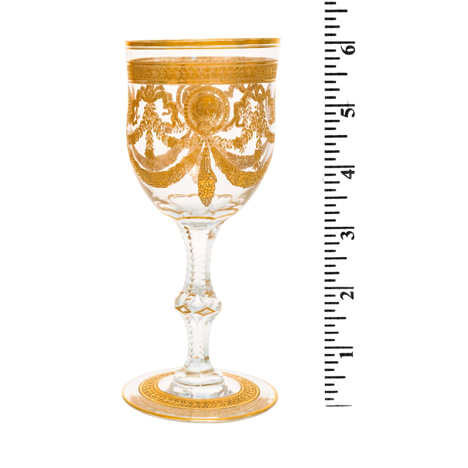 Cut Glass St. Louis Congress Wine Goblets