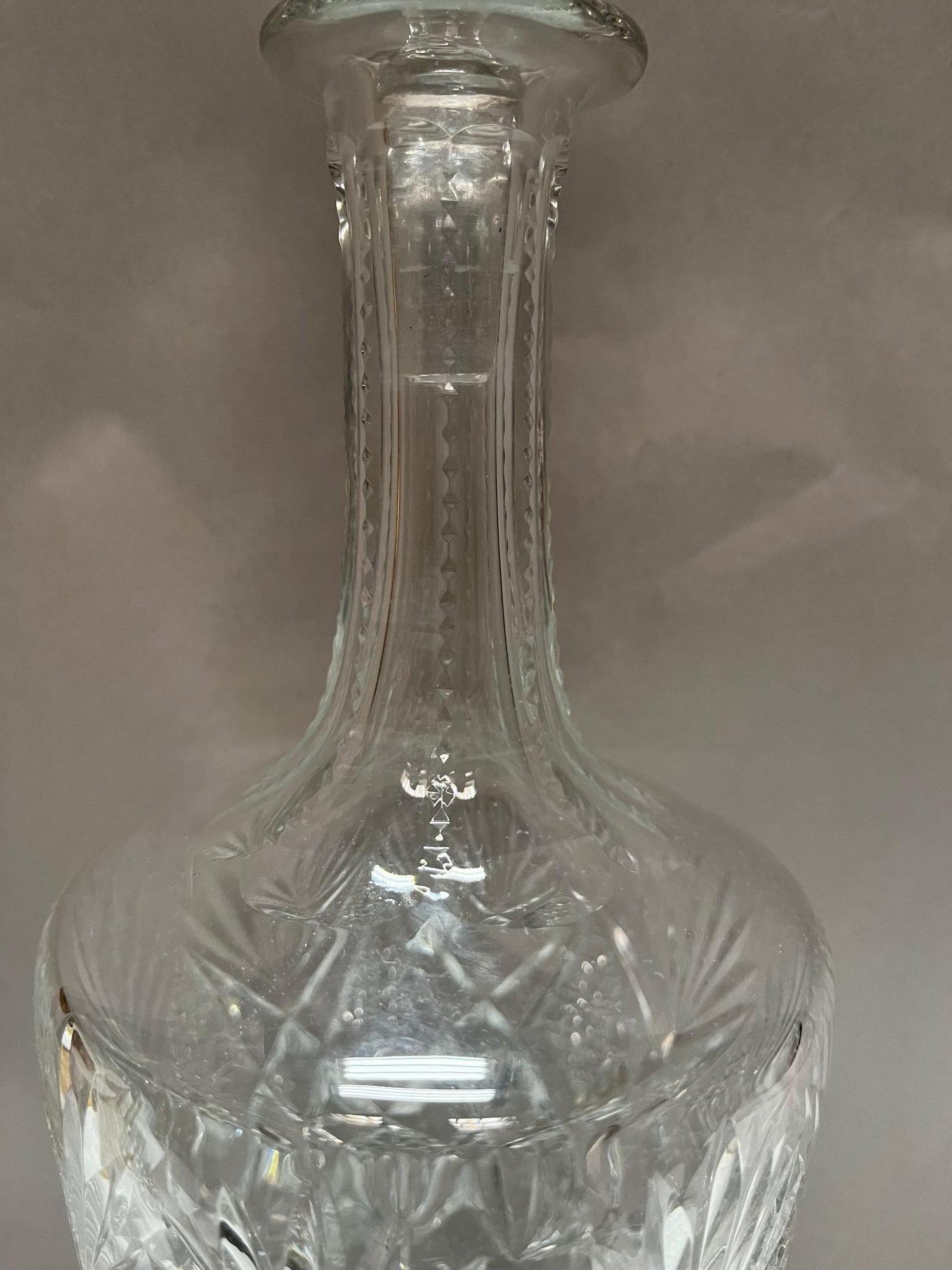 20th Century St. Louis Cristal Wine Decanter. circa 1900s