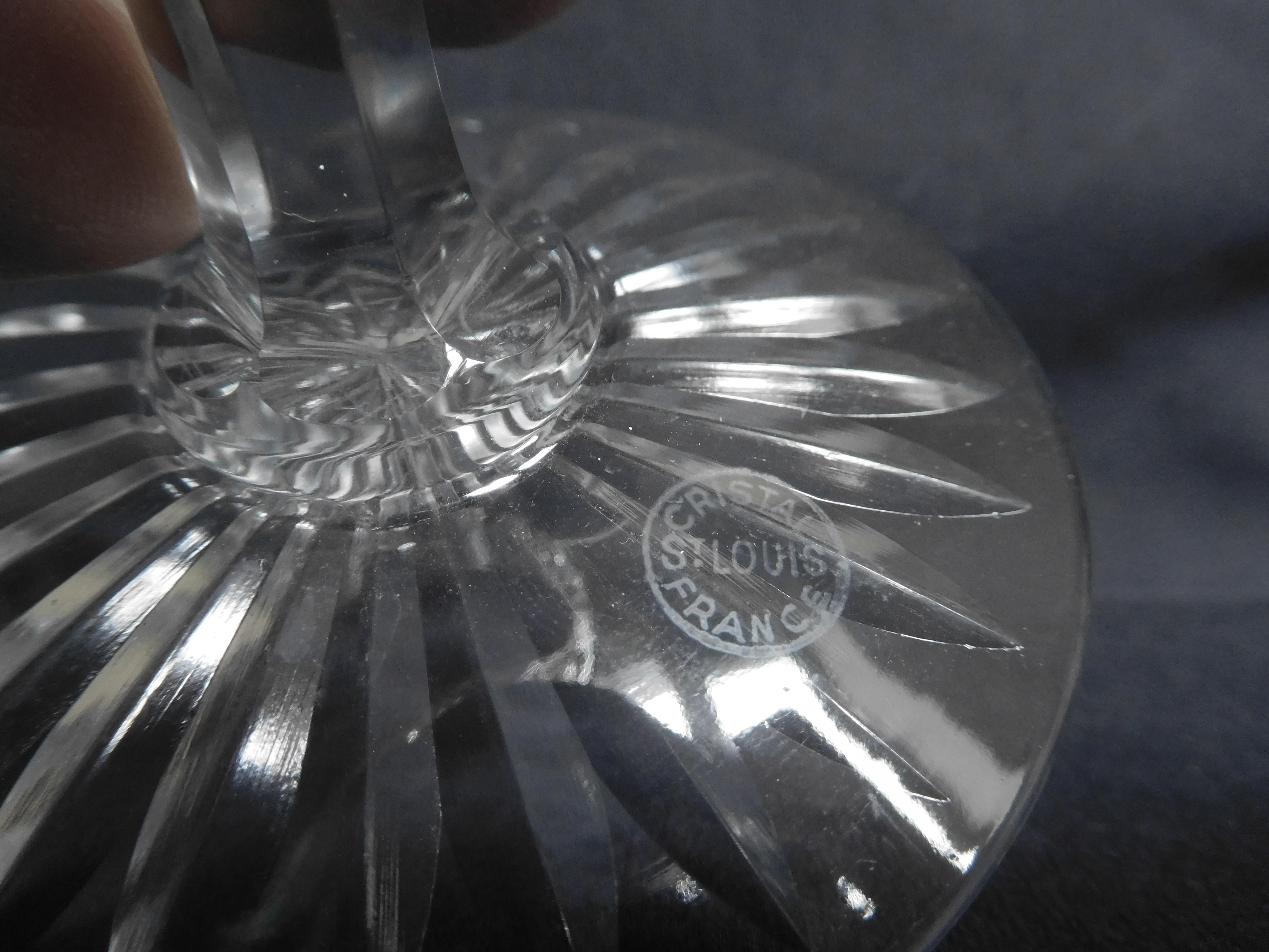 Français Verres en cristal St Louis, motif Tommy - 4 pièces - signé en vente