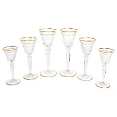 Ensemble de 6 verres à pied en cristal français Tu Y Yo « Excellence » de St. Louis