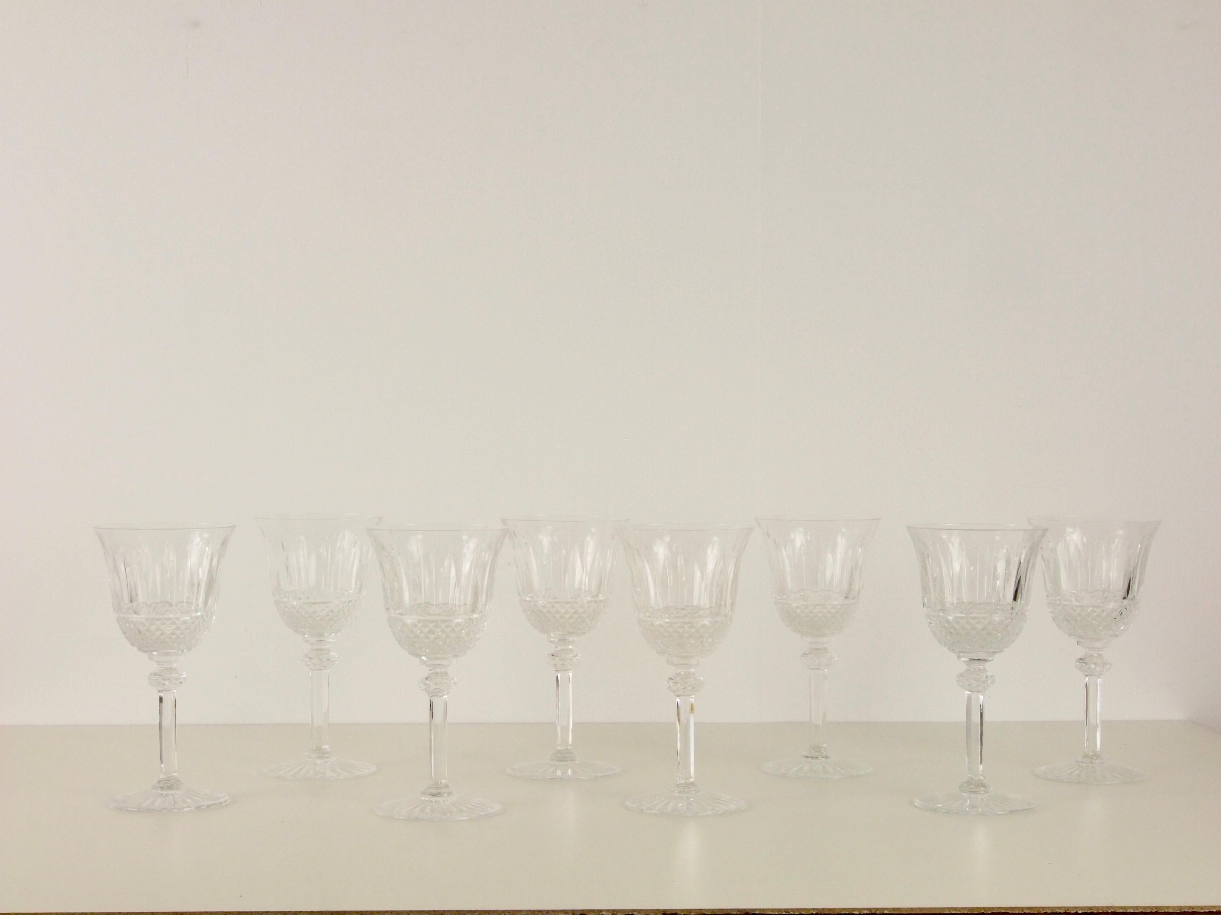 St. Louis French Extensive Set of 56 Vintage Crystal Drinking Glasses For Sale 1