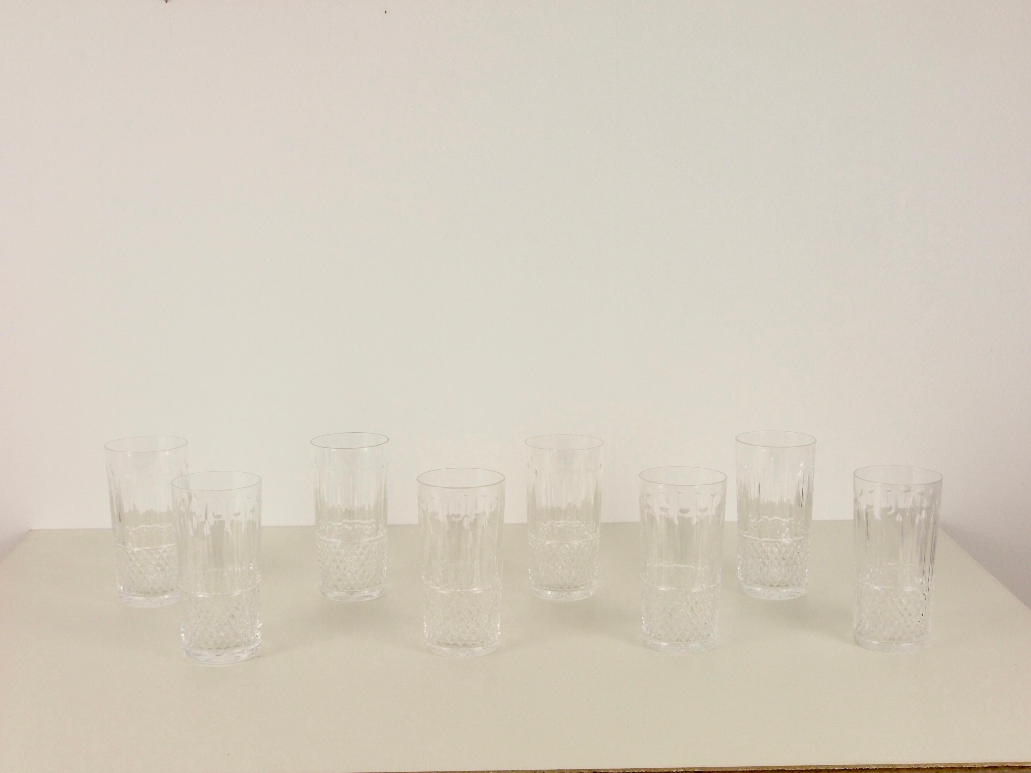St. Louis French Extensive Set of 56 Vintage Crystal Drinking Glasses For Sale 3