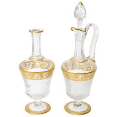 St. Louis Thistle Ewer & Decanter Set