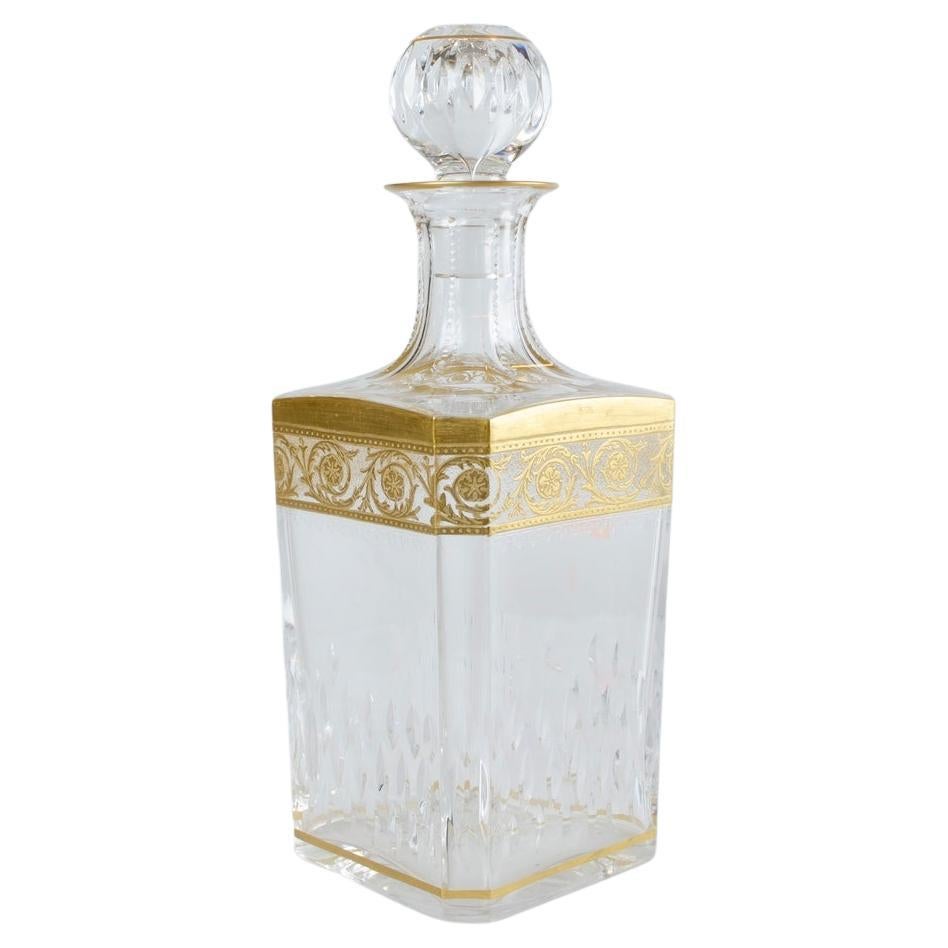 Louis "Thistle" Gold Square Whiskey Decanter 