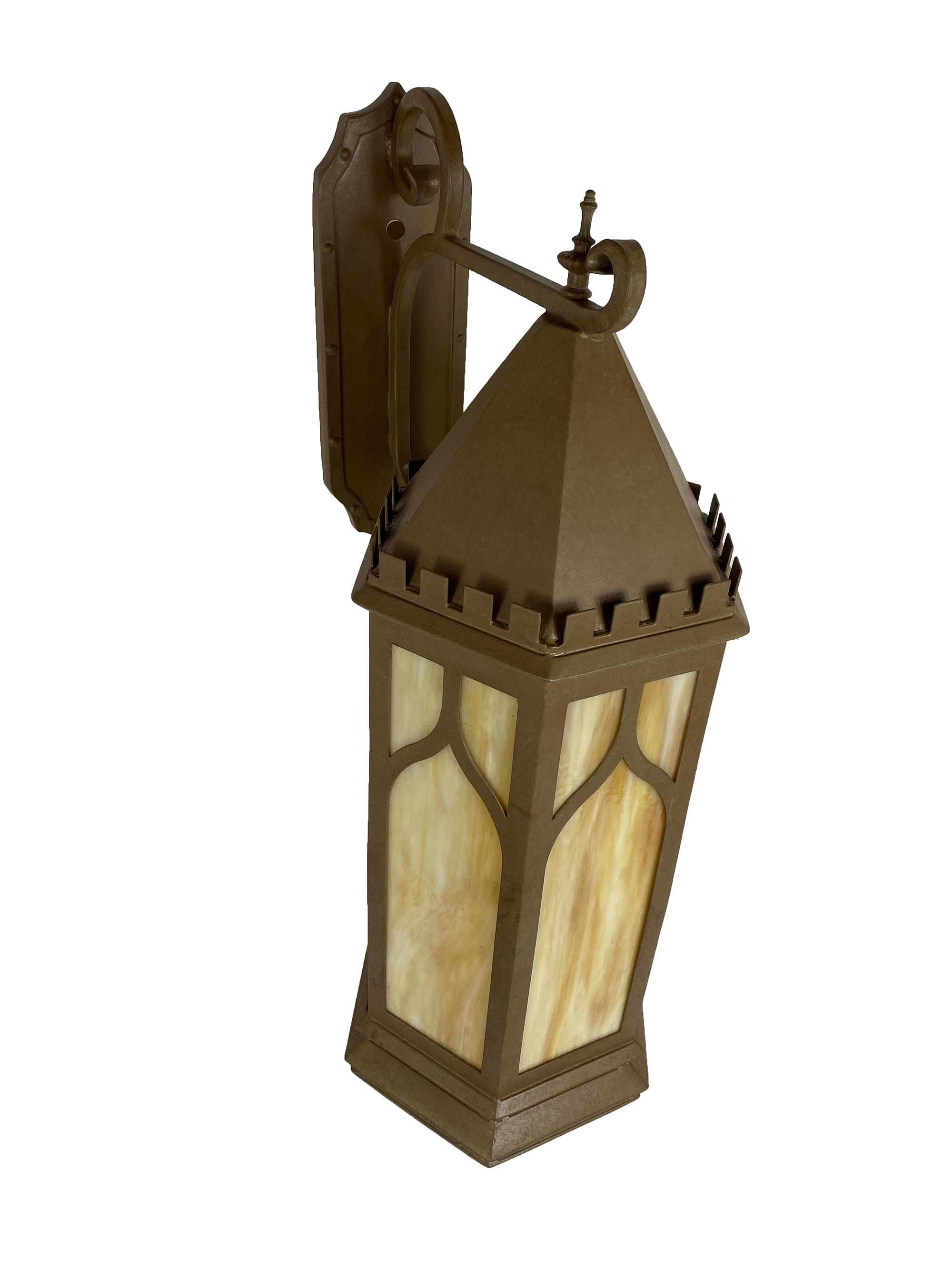 Hand-Crafted St. Marks Gothic Wall Lantern For Sale