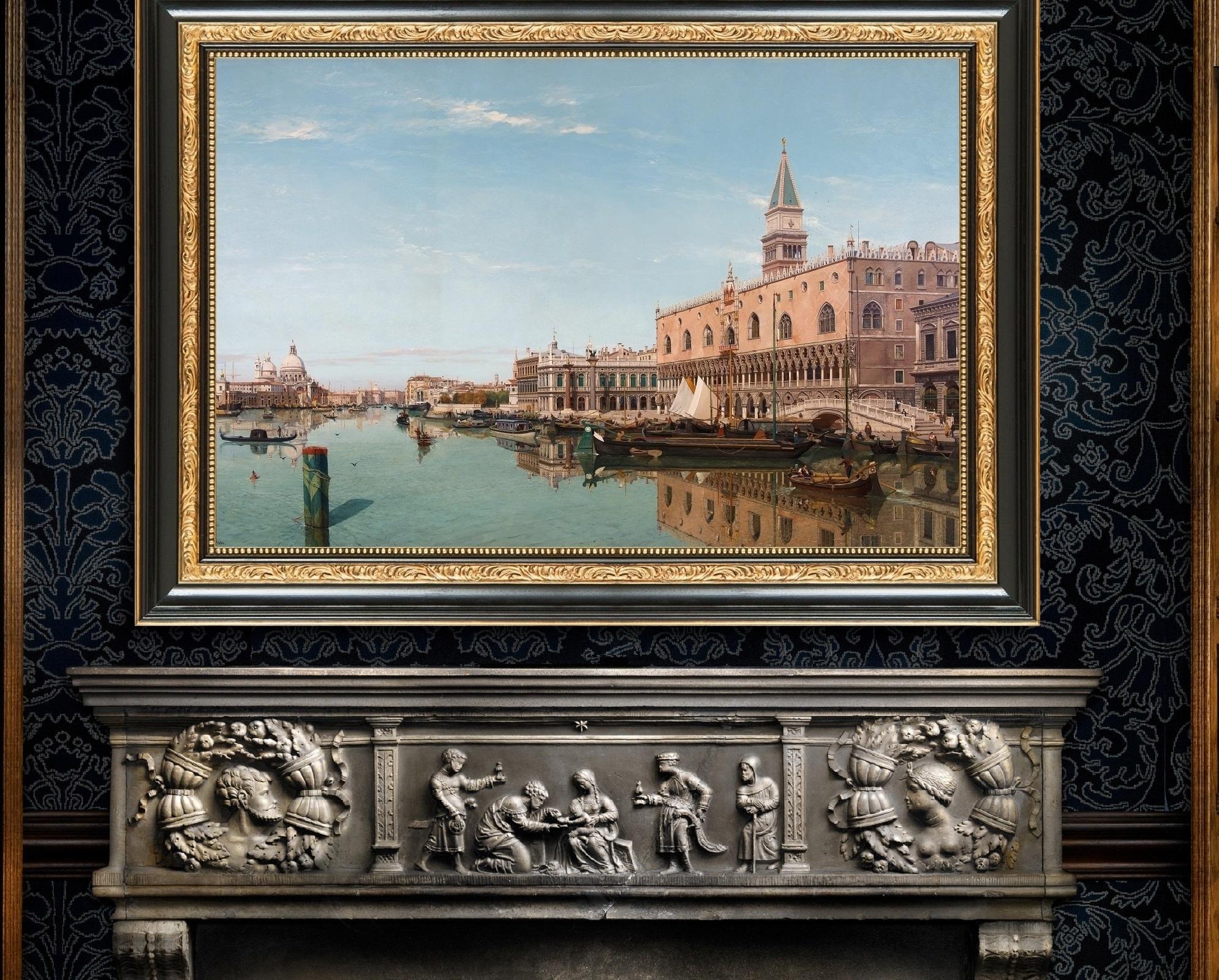 St. Mark’s Plaza and the Doge’s Palace, After Oil Painting by Grand Tour Artist For Sale 1