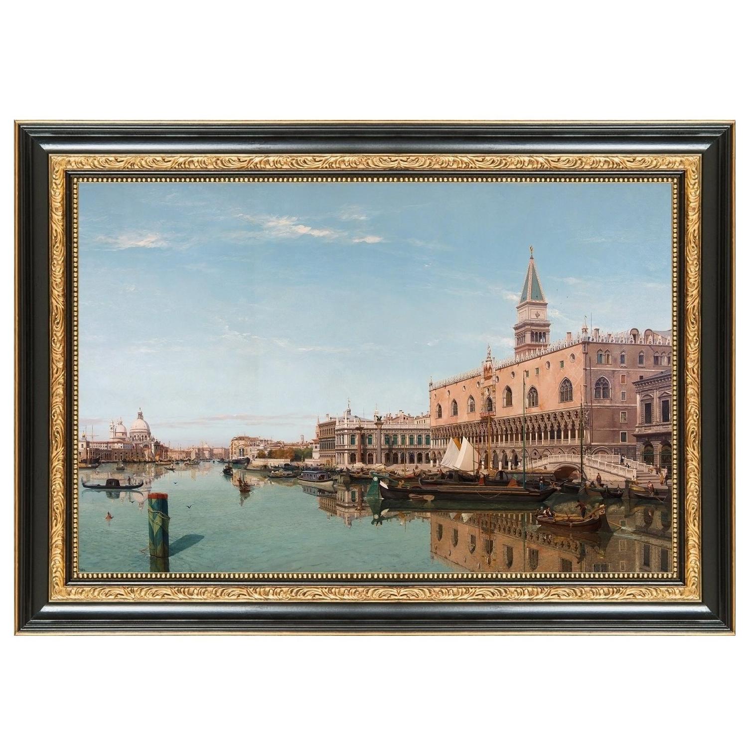 St. Mark’s Plaza and the Doge’s Palace, After Oil Painting by Grand Tour Artist For Sale