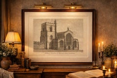 St Mary’s Church, Bury St Edmunds, Suffolk – Antique Engraving, 1779