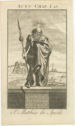 St. Matthias Apostle – Chosen in Acts I, Engraving c.1735