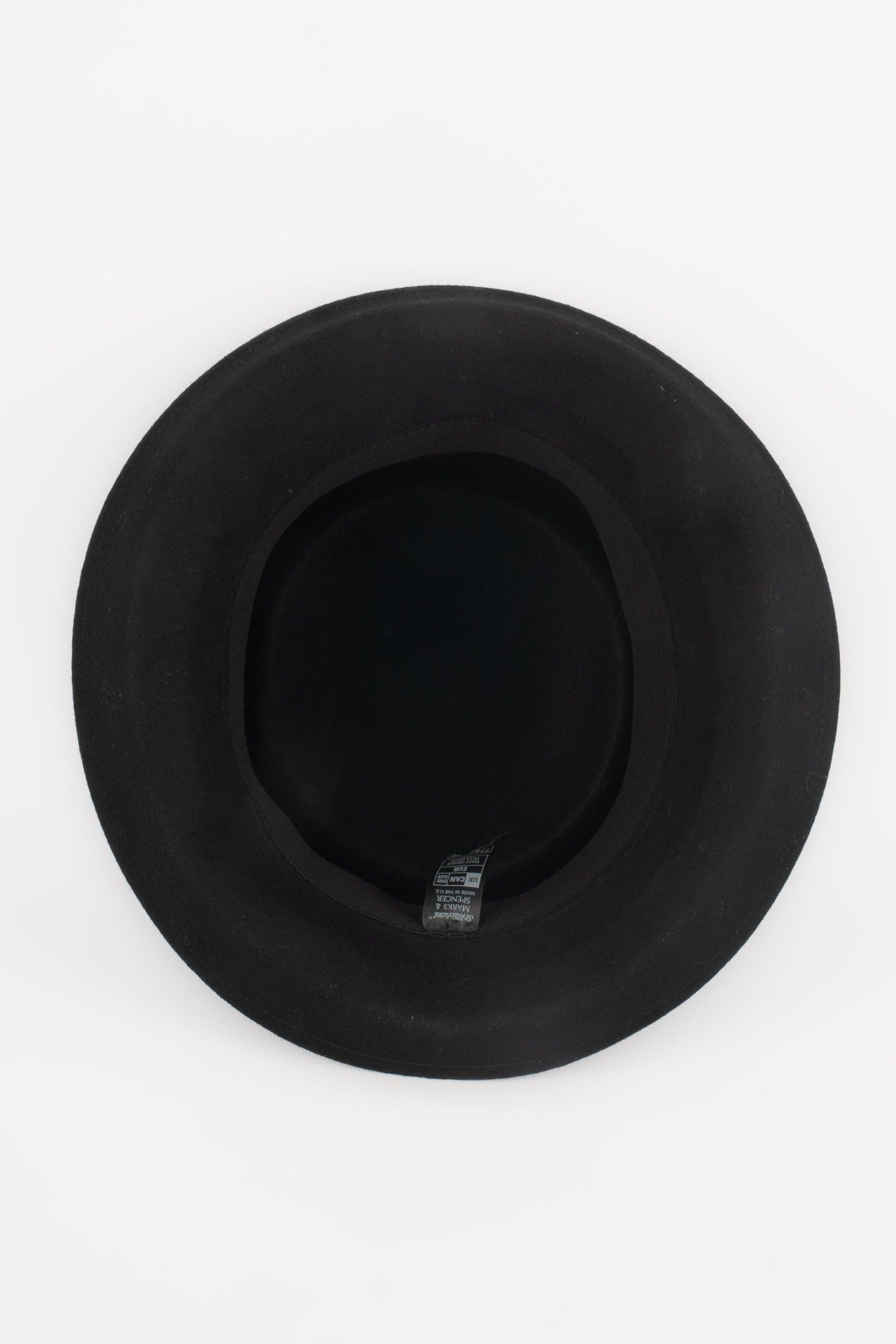St Michel Black Wool Hat For Sale 2