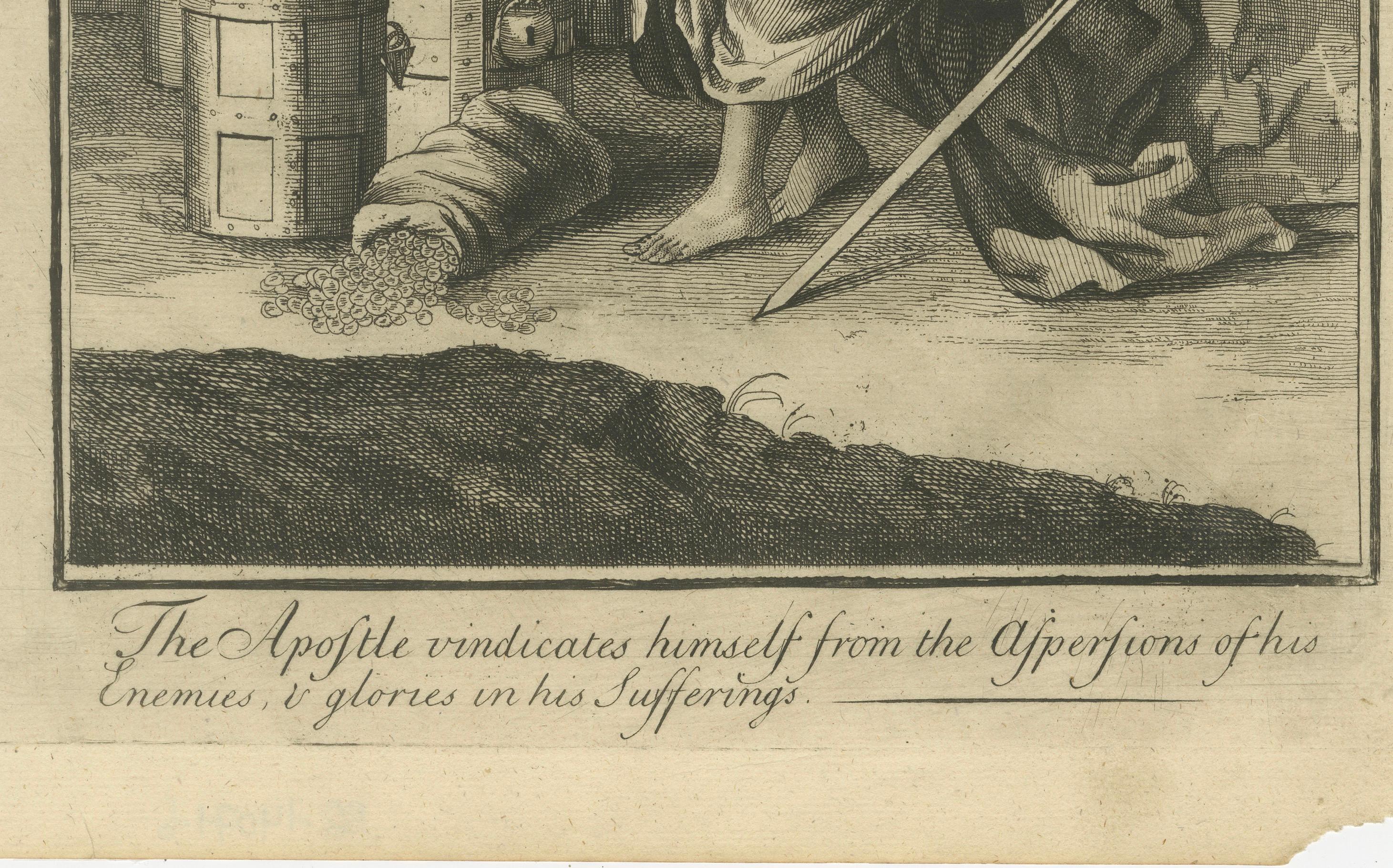 Incisione di San Paolo ai Corinzi - Paul si gloria delle sofferenze C.C. 1735

Descrizione:
Questa drammatica incisione antica intitolata 