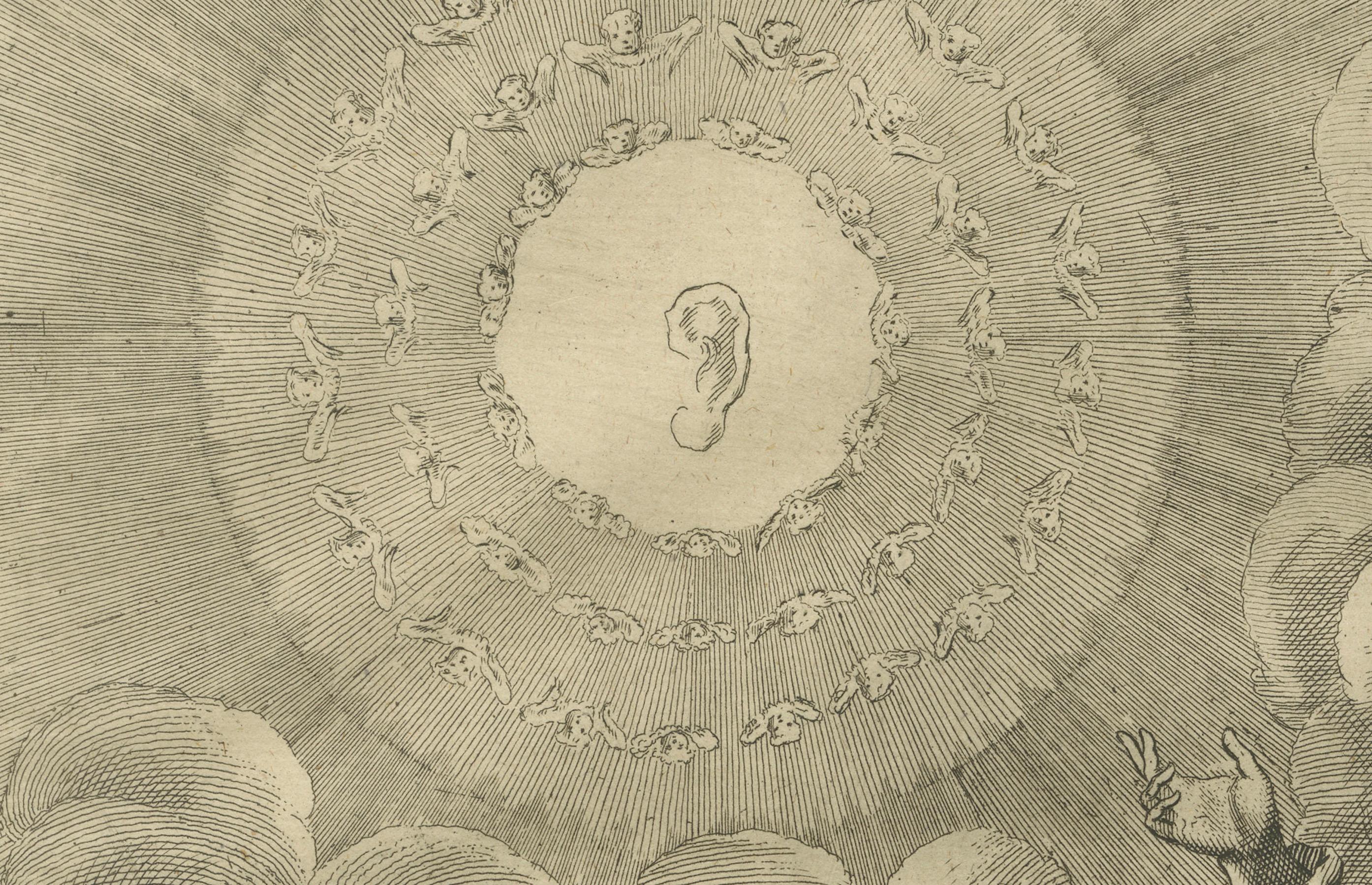 Metà XVIII secolo San Paul e i Corinzi - Glorie nelle sofferenze, incisione del 1735 ca. in vendita