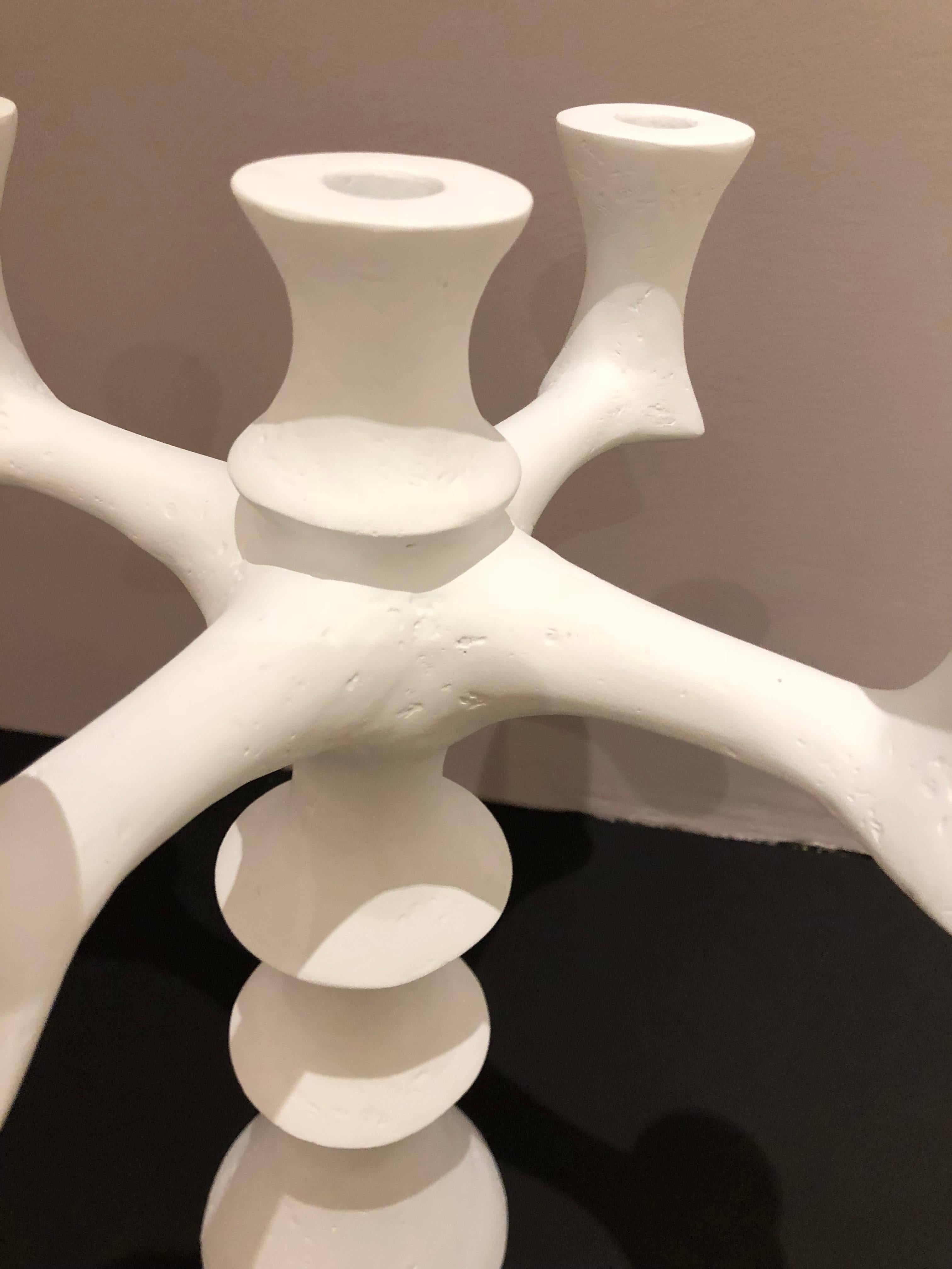 Plaster St. Paul Candelabra by Bourgeois Boheme Atelier For Sale
